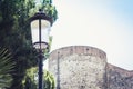 Old street lamppost near Castello Ursino Ã¢â¬â ancient castle in Catania, Sicily, Southern Italy